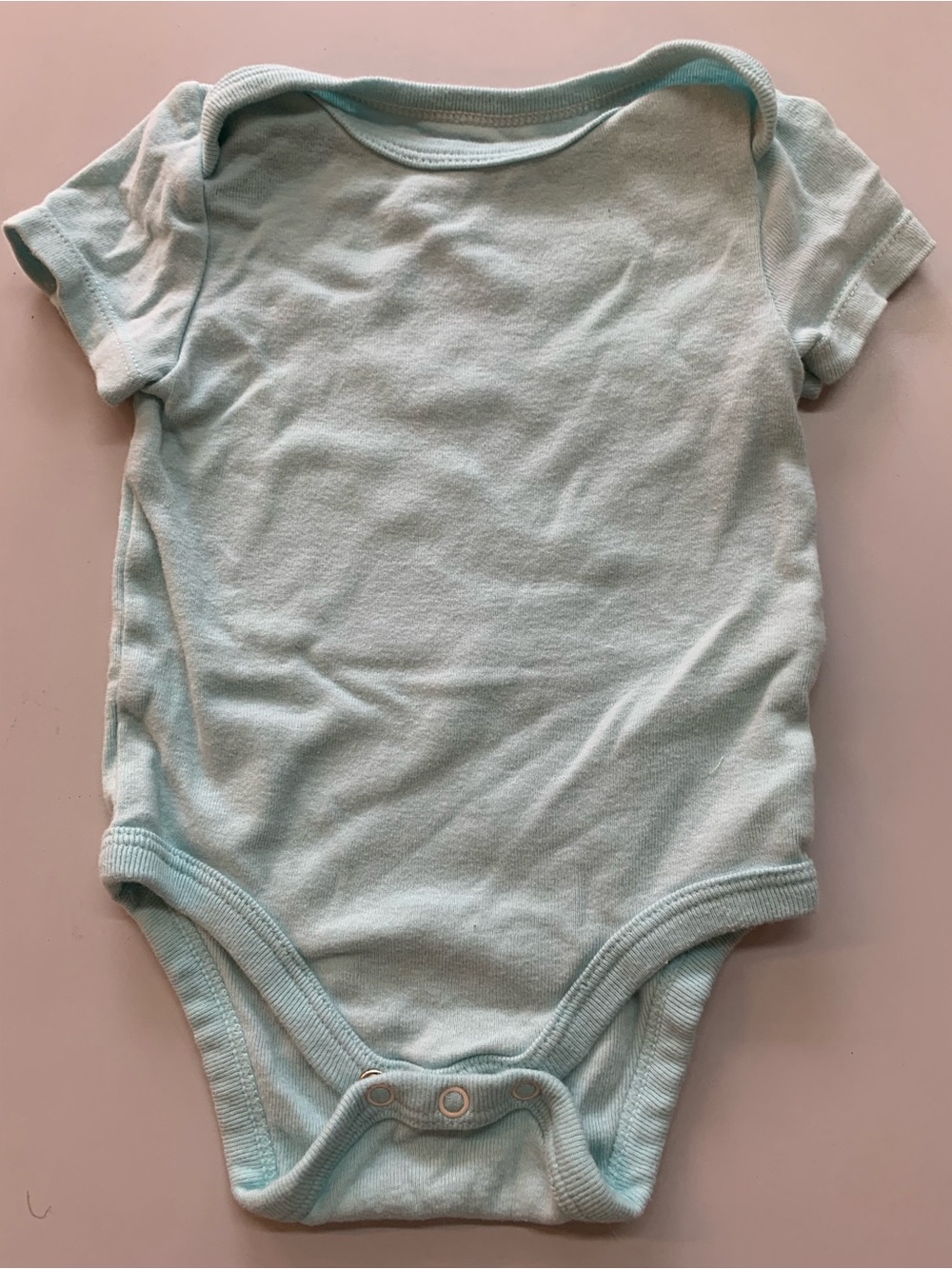 cloud island Light Aqua Short-Sleeve Baby Bodysuit